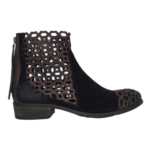 Rebels Vale Leather‎ Geo Cutout Bootie 7 - Picture 4 of 12